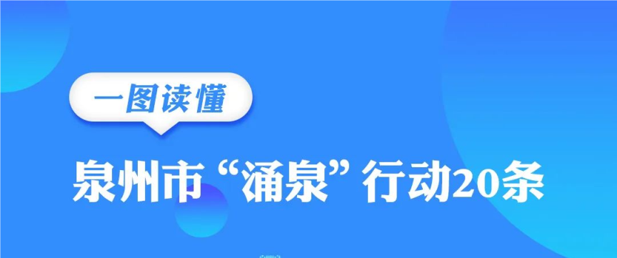 【一图读懂】带你了解泉州市“涌泉”行动20条和青年人才“新八条”！